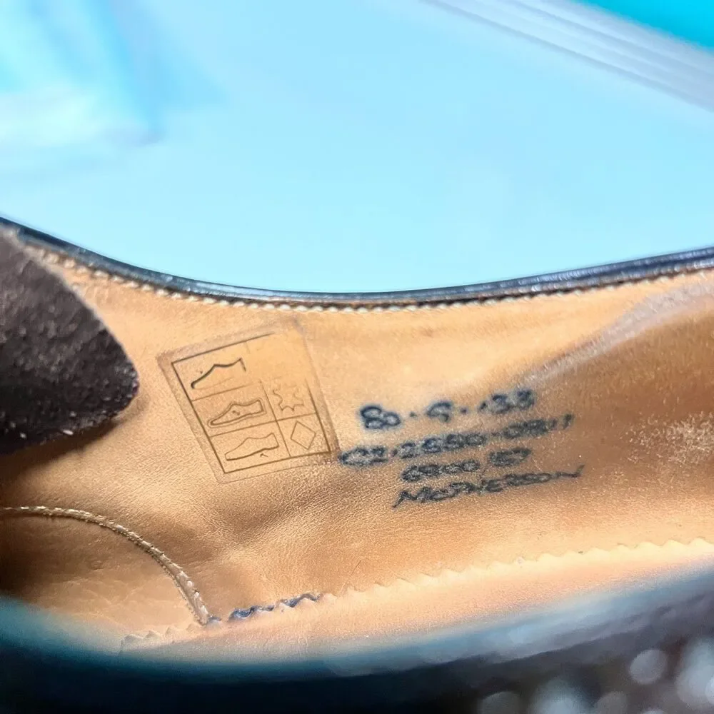 Church's Mcpherson Black Brogue Lace Derby Commando Sole 10.5 US EUC